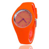 Orange Geneva watch with pink markers