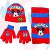 Conjunto de tres piezas de bufanda, gorro y guantes de Minnie Mouse para niños