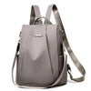 Gray multifunctional backpack for women