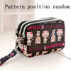 Cat patterned women's zipper pocket wallet