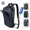 HK Slim Backpack with USB port in dark blue