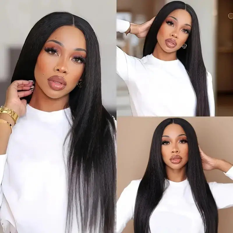 HD Transparent Lace Front Wig – 13x4 & 13x6 Straight Brazilian Human Hair, Pre-Plucked, 4x4/5x5 Options