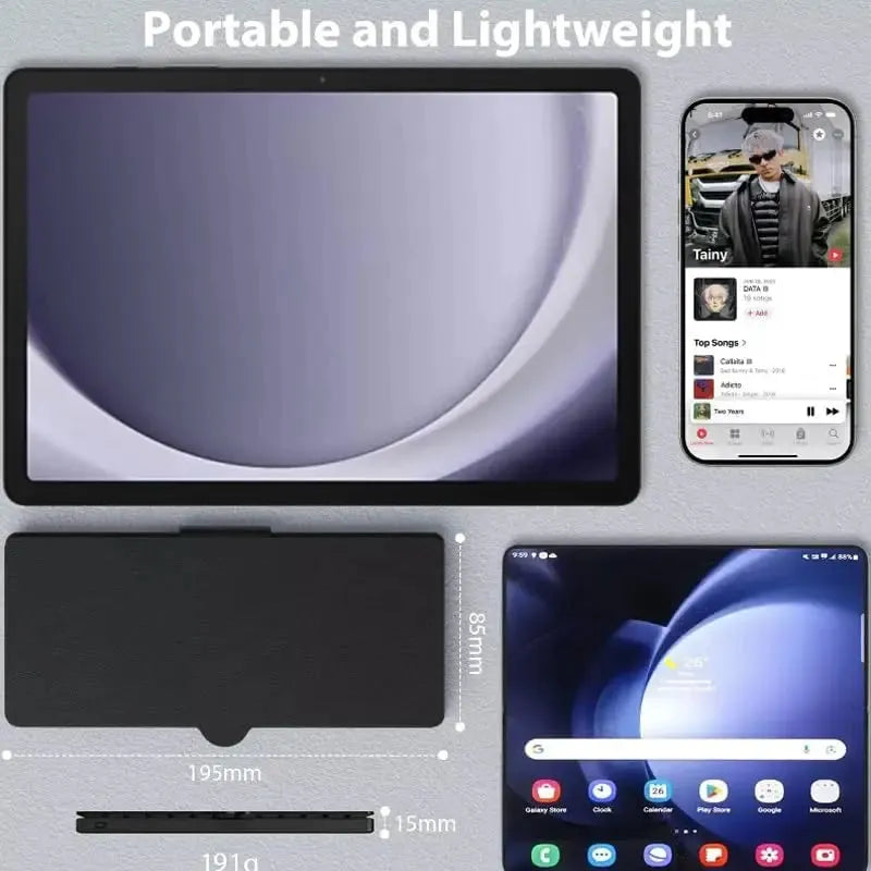 Mini Foldable Bluetooth Keyboard with Ultra Slim Design