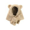 Beige bear ear winter hat for baby