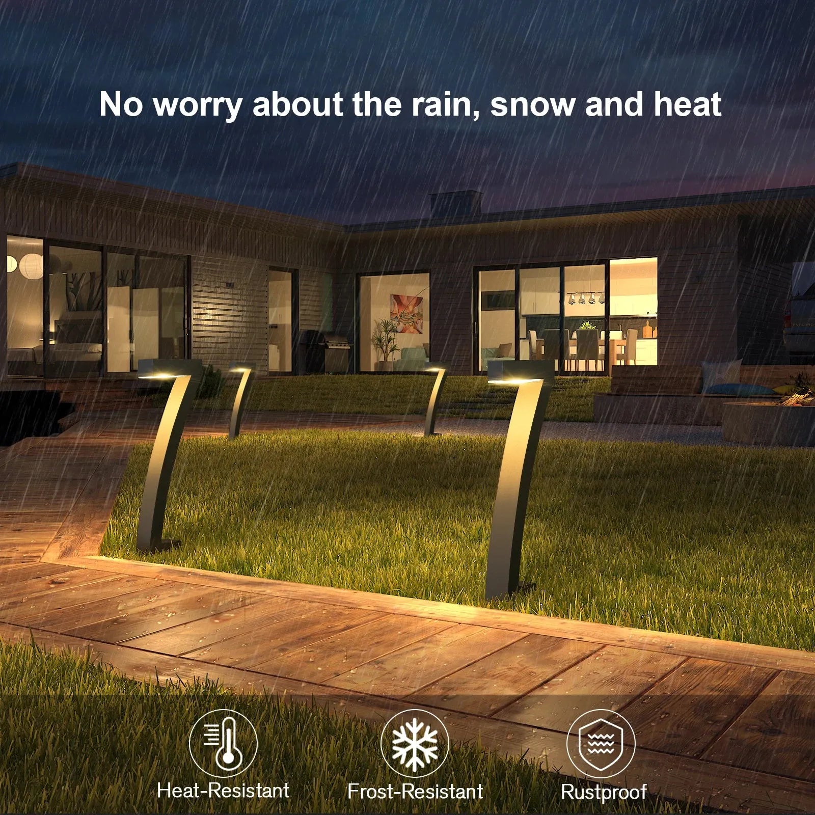 Solar Pathway Lights 6Pack Bright Outdoor LED Long Runtime