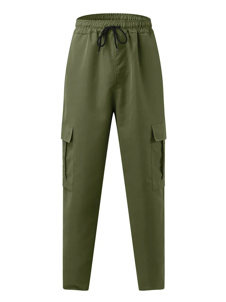 Men’s Cargo Pants Loose Fit With Drawstring And Pockets