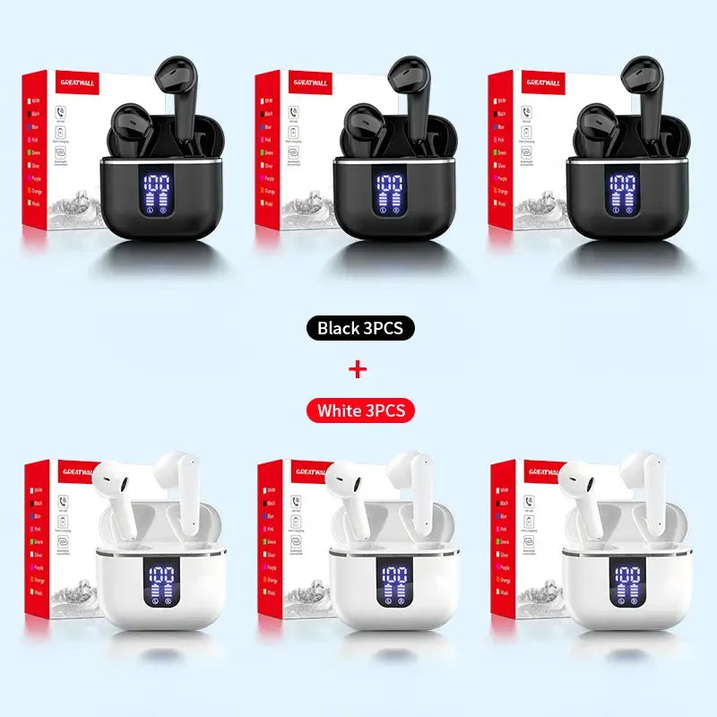 Wireless Bluetooth 5.3 Earbuds with Smart Digital Display, Hi-Fi Sound & High-Fidelity Stereo Audio
