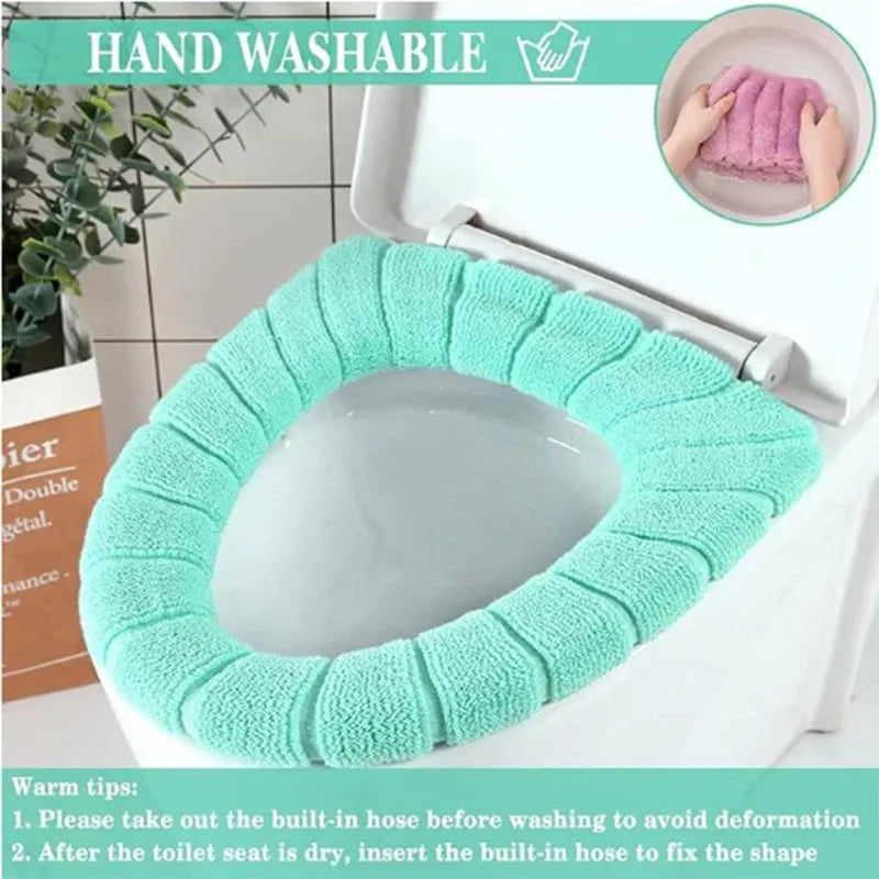 Toilet Seat Cover Soft 5 Piece Absorbent Anti Slip Set