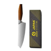 Single Japanese chef knife with wooden handle