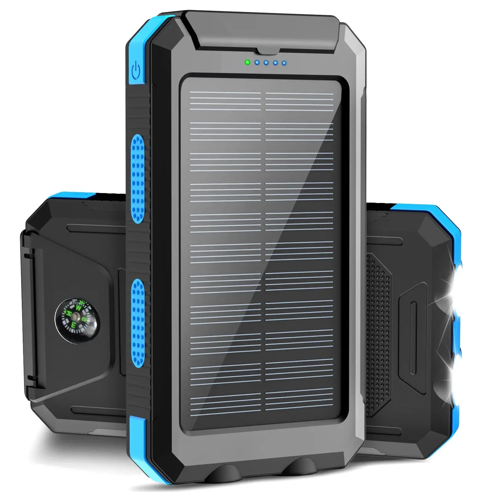 Solar Power Bank 38800mAh Waterproof Dual USB Charger for Outdoor Travel & Camping