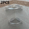 Pair of silver aluminum alloy bathroom shelves