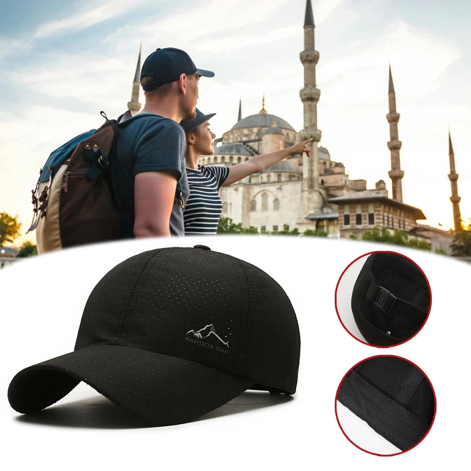 Unisex Quick Dry Breathable Caps for Outdoor Sports Set