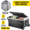 Large capacity portable refrigerator with wheels