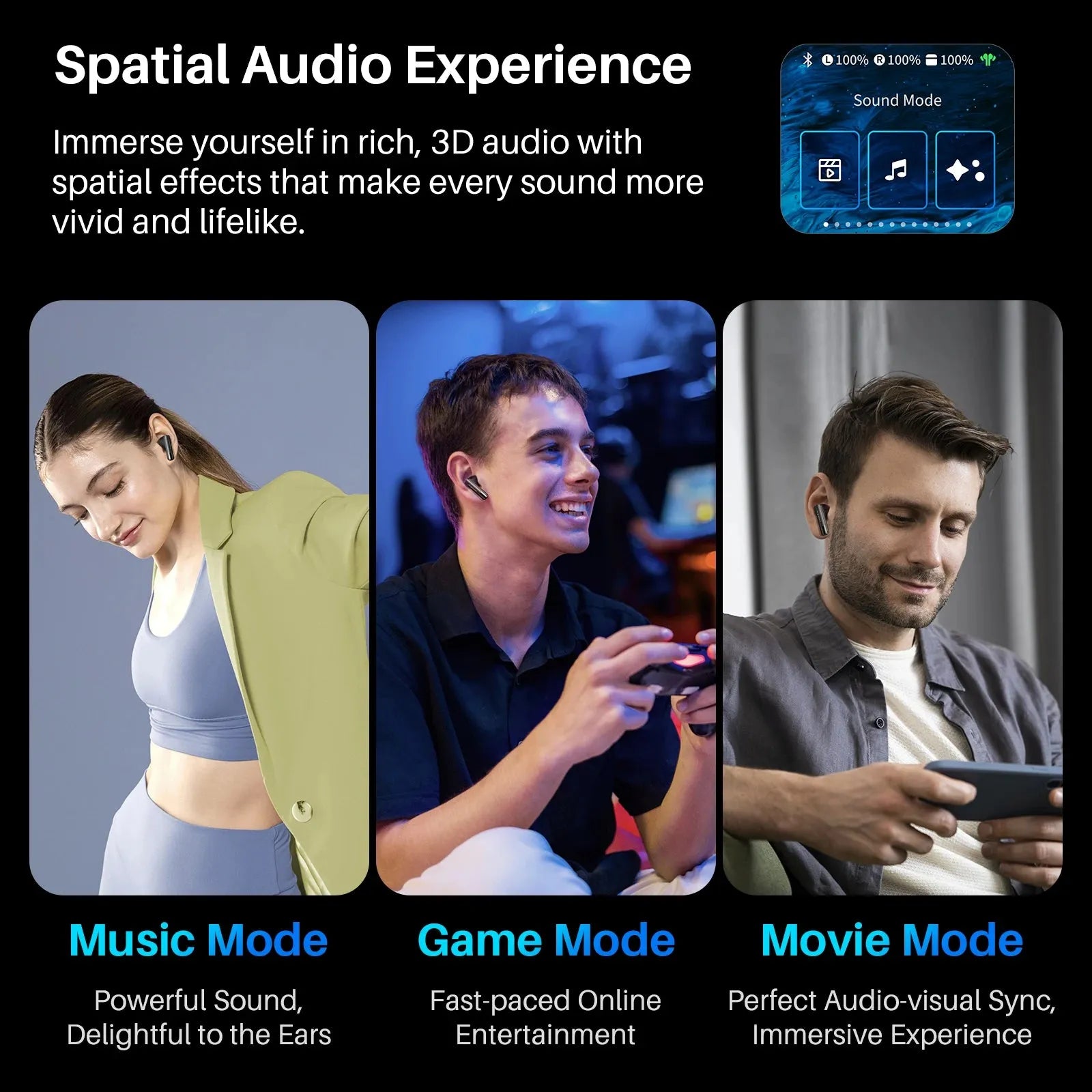 Earbuds ANC Wireless LCD Touch Noise Cancelling Immersive Audio