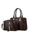 Dark brown Korean style handbag set, sleek design