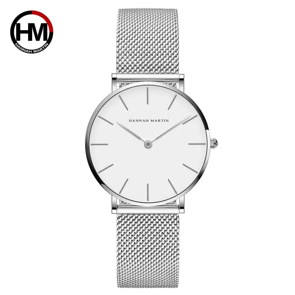 Women's Luxury Rose Gold Watch Japan Quartz Movement Stainless Steel Waterproof