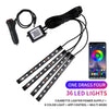 36 LED car light kit with cigarette lighter power and app control