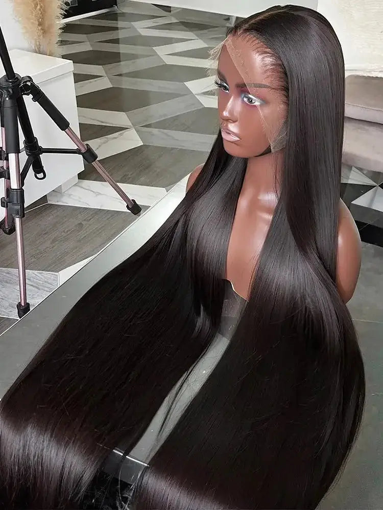 HD Lace Frontal Wig 13x6 – 250 Density, Glueless 5x5 or 13x4 Closure, 30-40” Straight Human Hair