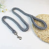 Gray braided dog leash