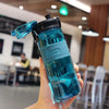 Blue 500ml sports water bottle with flip lid