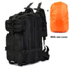 Black first aid outdoor backpack with rain cover