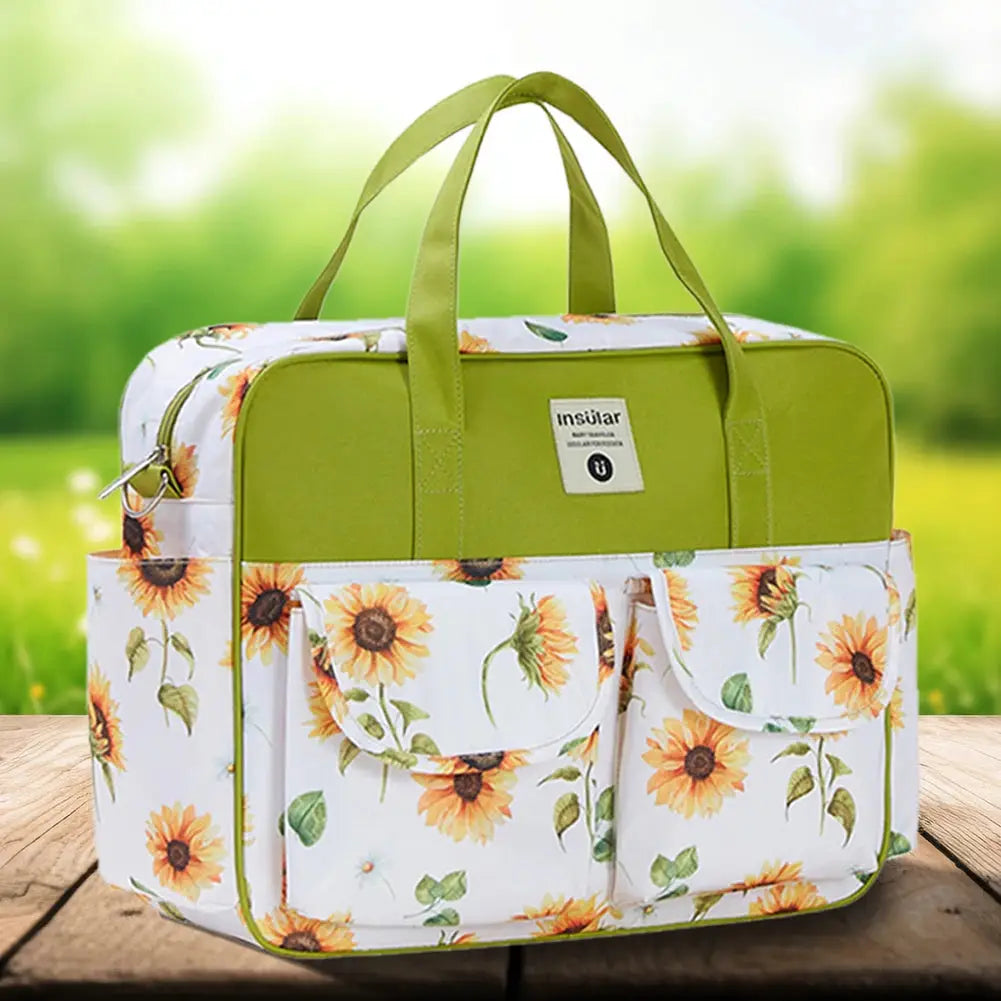 Waterproof maternity stroller bag with large capacity, lightweight shoulder design, ideal for travel and daily use