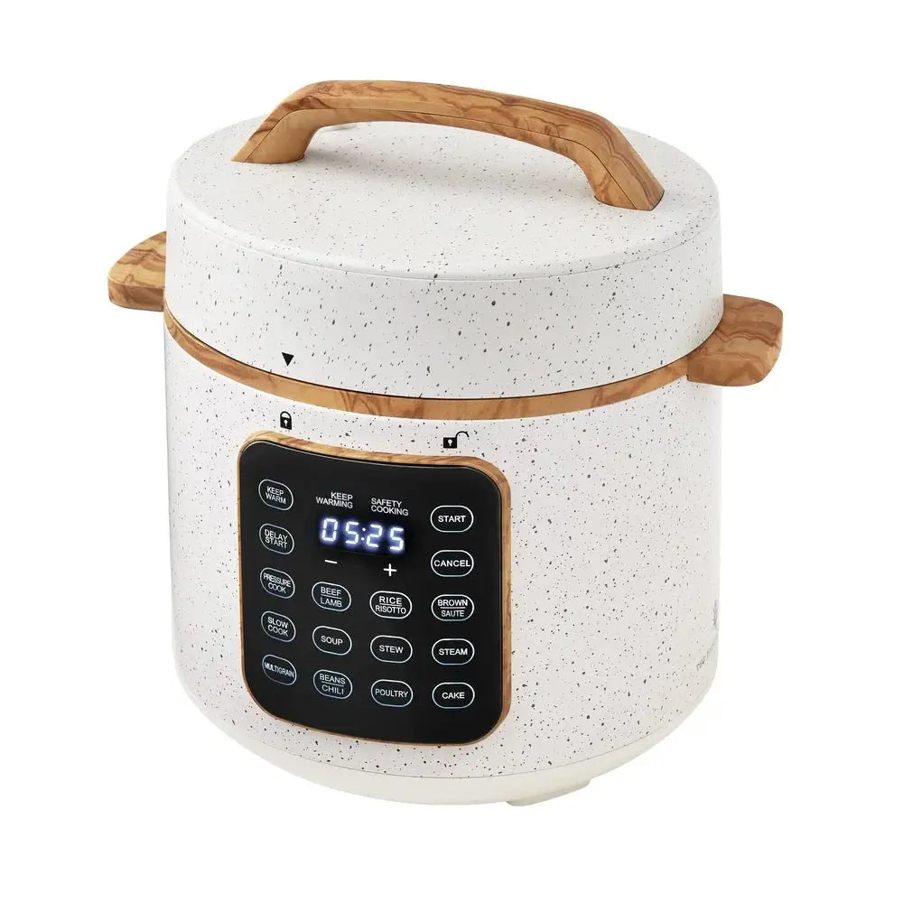 6-Quart Multi-Function Pressure Cooker – Touch Control, 12 Presets for Fast Cook, Slow Cook, Sauté, Steam, Eggs & Soup