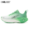 Green breathable running shoes for men