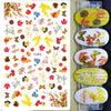 Abstract retro flower and love nail stickers - PMMNAPOLES