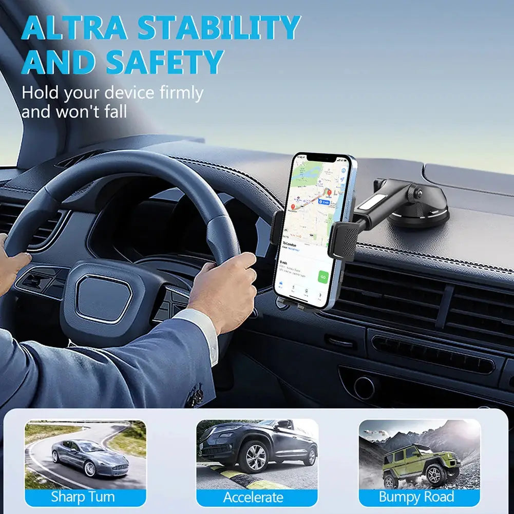 Gravity Car Phone Holder – 360° Rotating Dashboard & Windshield Mount – Universal Stand for 4.7"–7.9" Cellphones