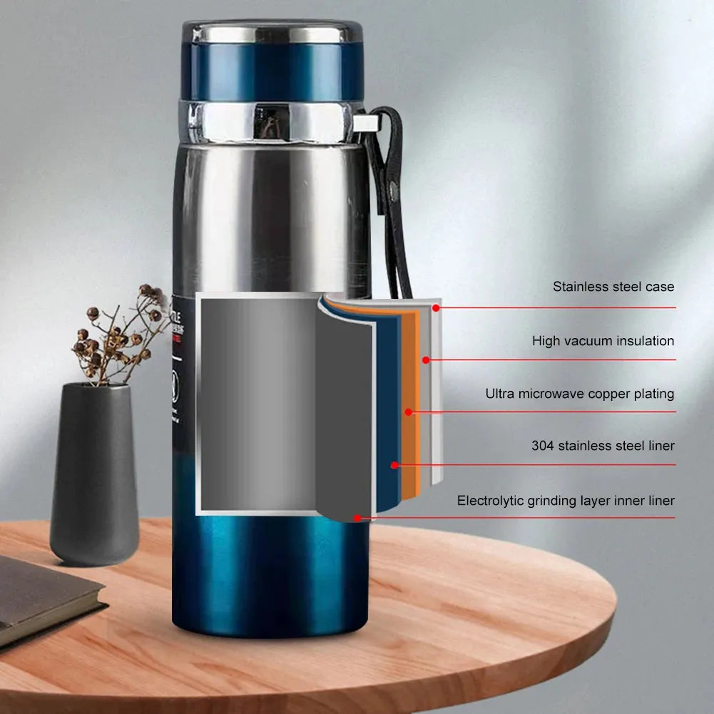 1000ml Insulated Water Bottle with Handle Vacuum Design