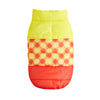 Yellow and orange plaid winter coat for pets