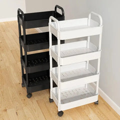 Multi-layer wheeled shelf