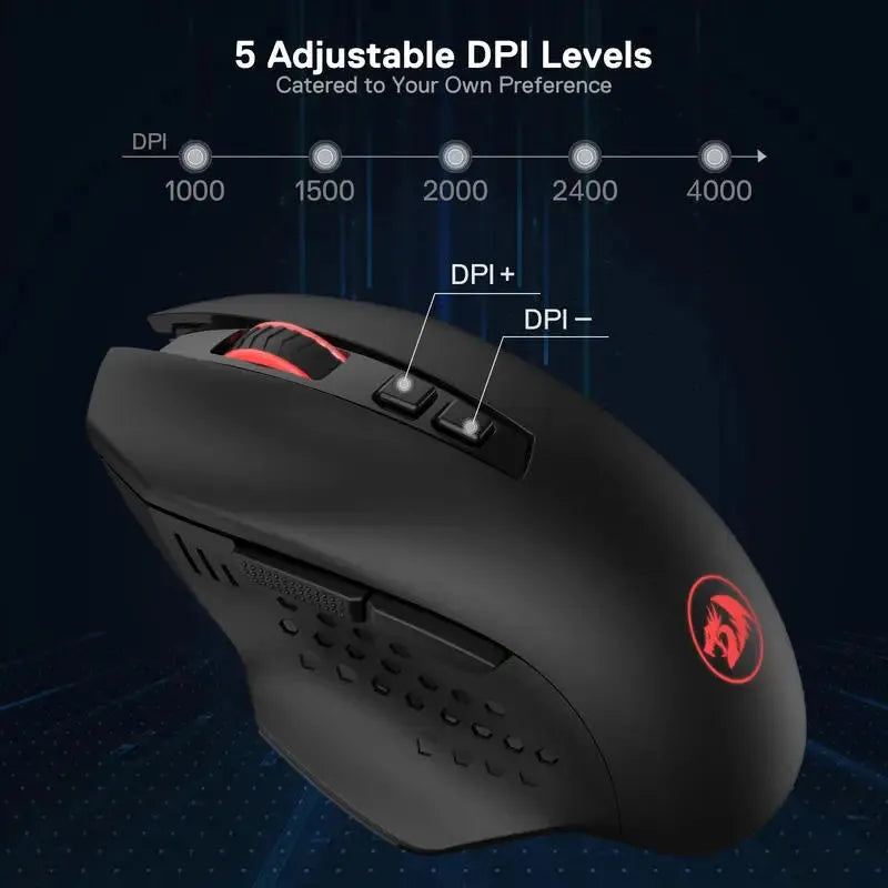 Wireless Gaming Mouse Redragon M656 4000 DPI Performance