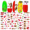 Colorful love themed nail stickers with fashion designs