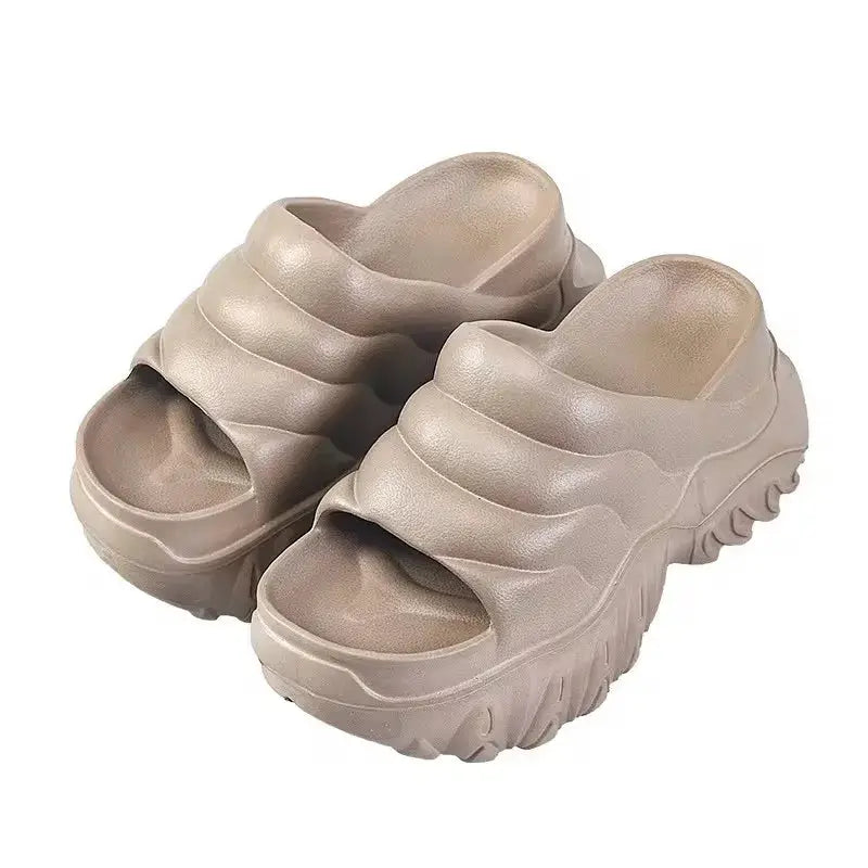 Women’s summer platform slippers, thick sole soft EVA slides for beach and casual wear