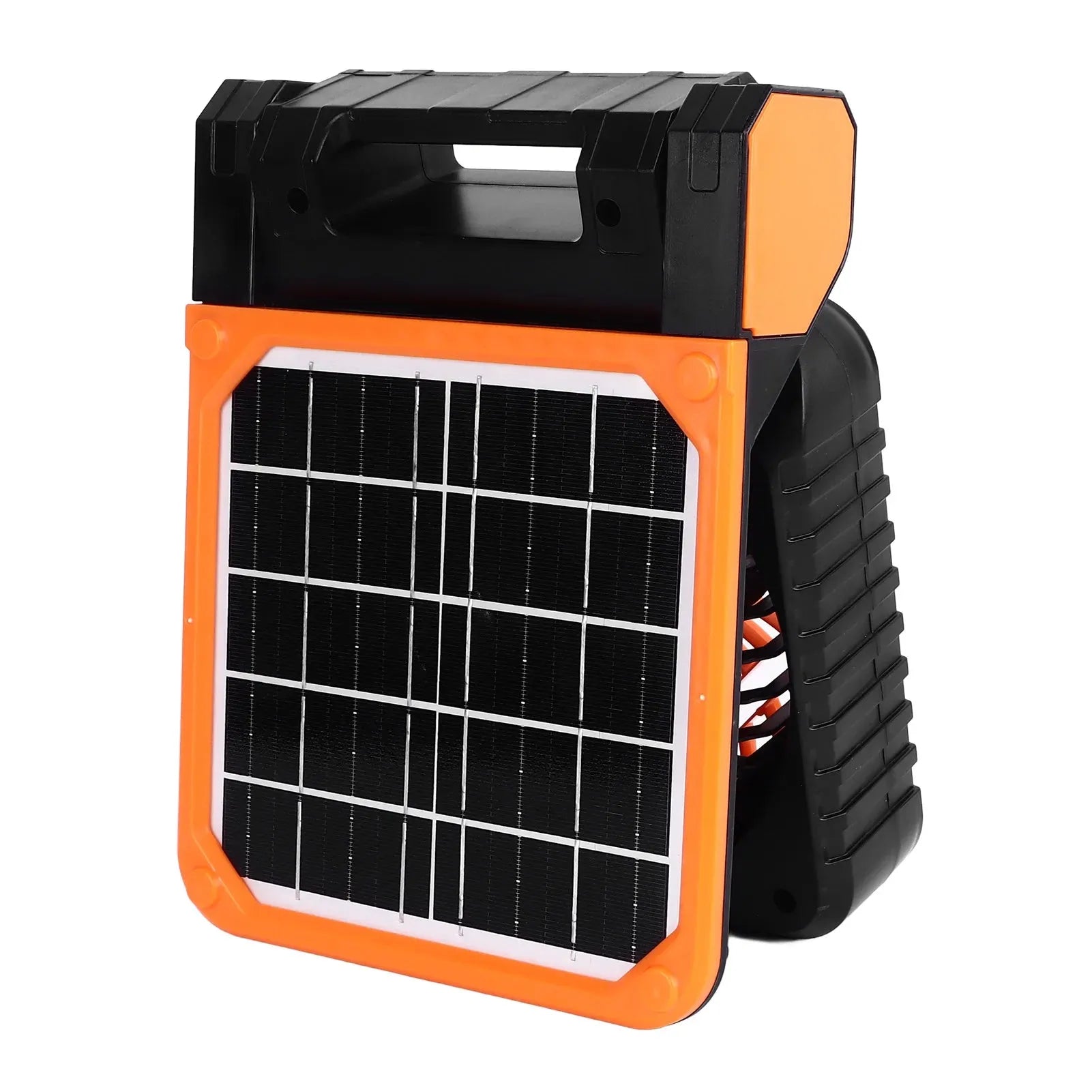 Solar Powered Camping Fan With LED Light And 4 Speed Motor
