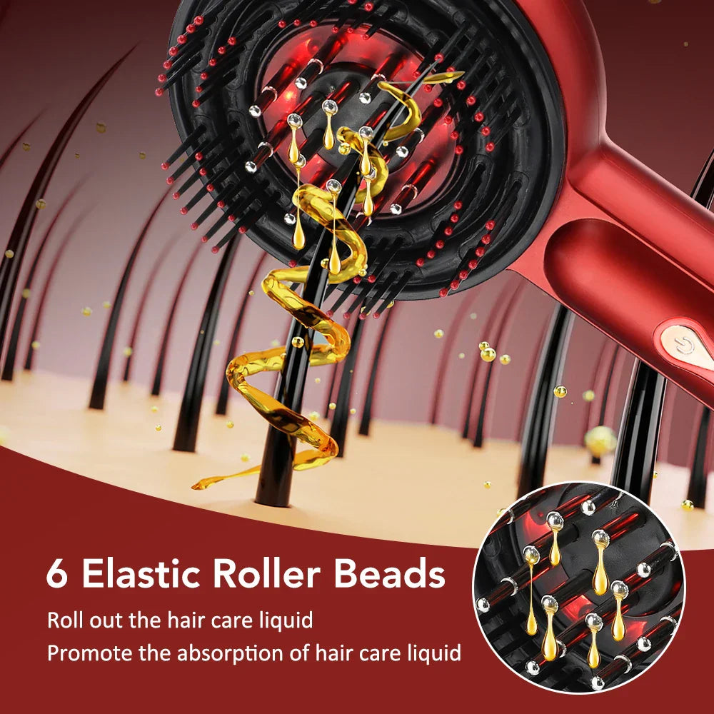 Electric Scalp Massager with LED Modes and Liquid Applicator