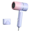 Pink and purple mini foldable hair dryer with attachment