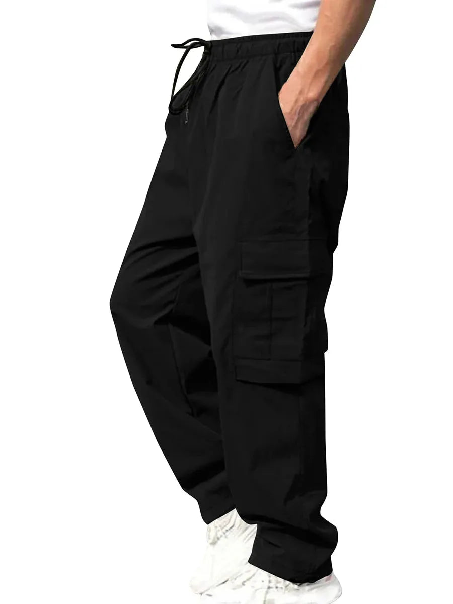 Men’s Cargo Pants Loose Fit With Drawstring And Pockets