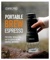 Hand holding Cafelffe portable brew espresso maker outdoors