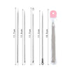 Silver acne tools with measurements