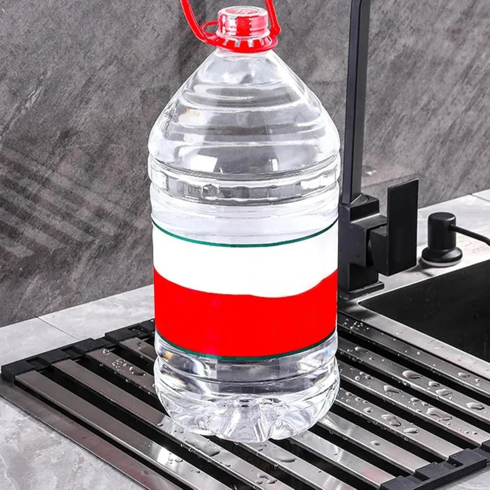 Stainless Steel Drying Rack Dishes Foldable Design