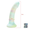 Pastel silicone dildo with packaging