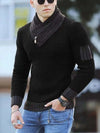 Men's casual vintage style wool turtleneck sweater