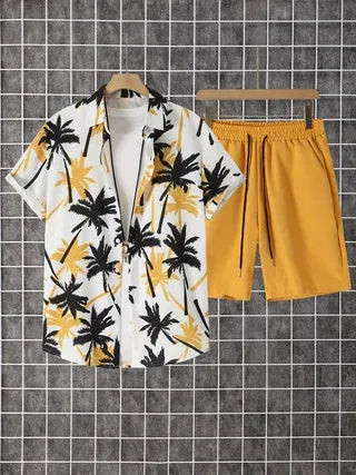 Shirts 2 Pack Men Printed Button Down Set With Pants