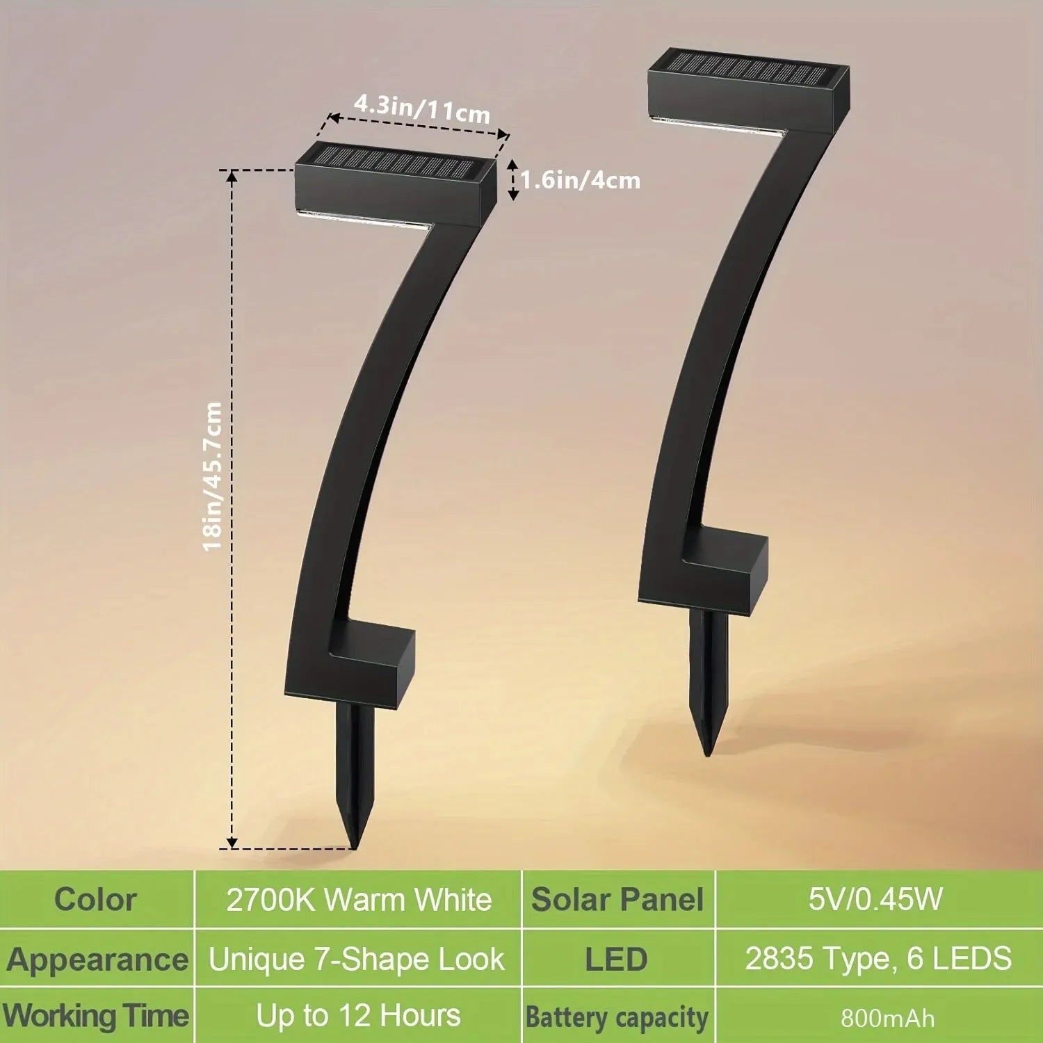 Solar Pathway Lights 6Pack Bright Outdoor LED Long Runtime