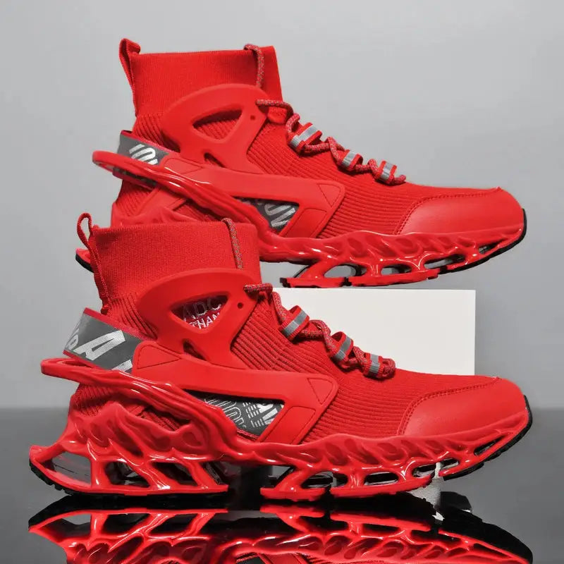 Men’s breathable running sneakers with blade sole, lightweight multi-sport tennis and walking shoes