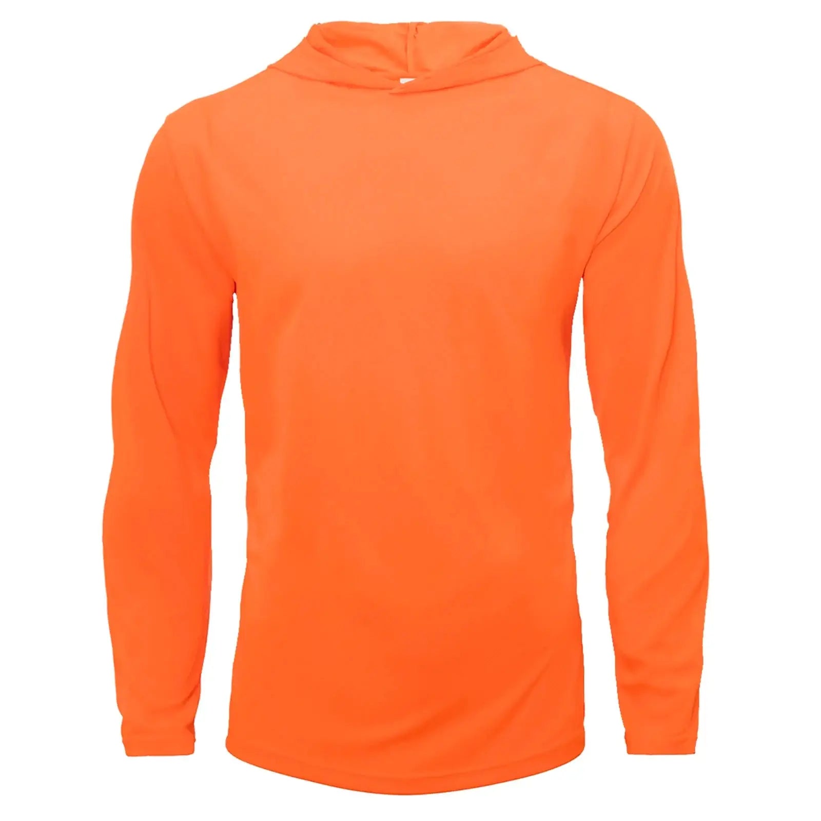 Mens 5-Piece Sportswear Set Long Sleeve Hoodie T-Shirts Breathable for Running & Fitness in bright orange, ideal for activewear and workouts.