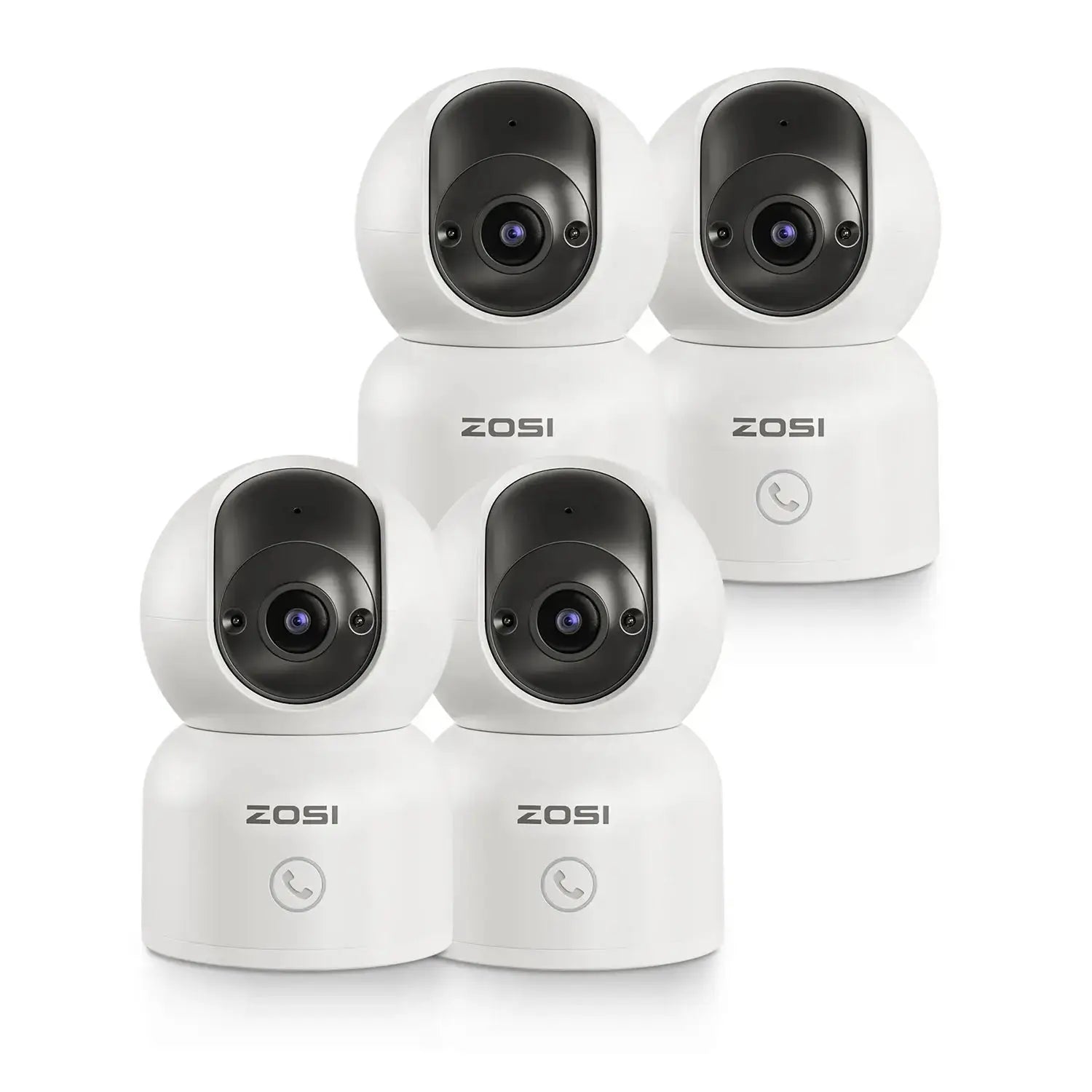 360° Indoor WiFi Security Camera PTZ with AI Tracking, HD Night Vision & Baby Monitor Mode